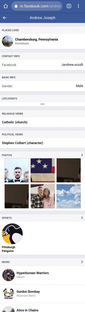 7 Andrew Sciulli Facebook profile Andrew Johnson